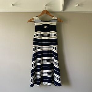 NWOT ✨Anthropologie Navy and White Striped Sleeveless Dress